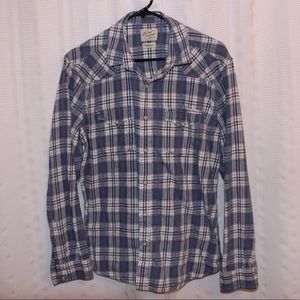 Blue Lucky Brand button up flannel long sleeve
